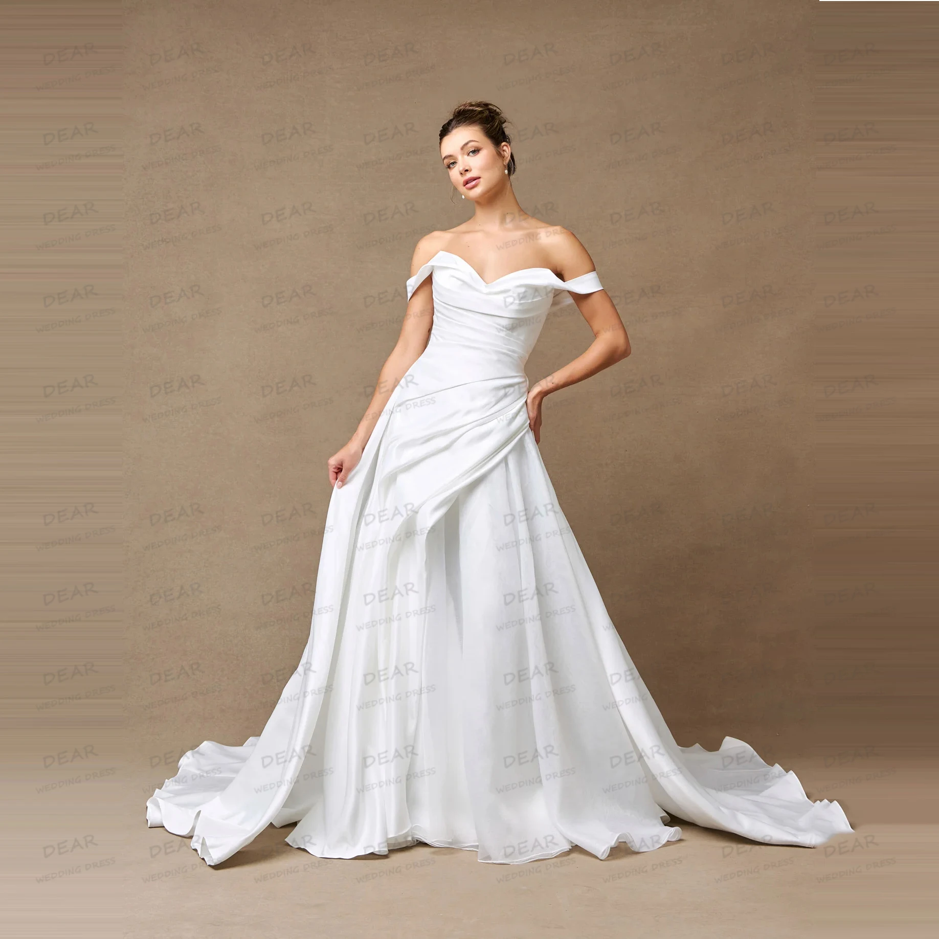 Luxury Wedding Dresses Women's Mermaid Sexy Pleat Satin Bridal Gowns Sweep Train Sleeveless Backless Vestido De Novia Customized
Luxury Wedding Dresses Women's Mermaid Sexy Pleat Satin Bridal Gowns Sweep Train Sleeveless Backless Vestido De Novia Customized