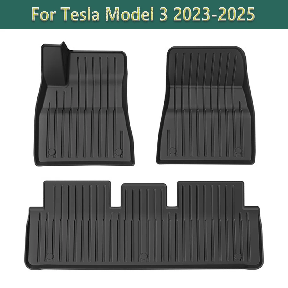3PCS Floor Mat TPE Carpet All Weather Waterproof Foot Pads Mats Car Interior For Tesla Model 3 2023 2024 2025 
3PCS Floor Mat TPE Carpet All Weather Waterproof Foot Pads Mats Car Interior For Tesla Model 3 2023 2024 2025