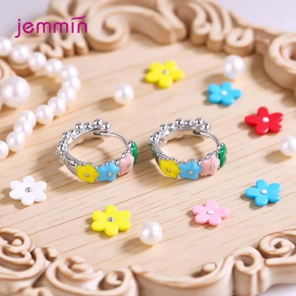Pretty 925 Sterling Silver Colorful Flower Glue Hoop Earrings for Women Girls Anniversary Party Jewelry Gifts Accessory
Pretty 925 Sterling Silver Colorful Flower Glue Hoop Earrings for Women Girls Anniversary Party Jewelry Gifts Accessory