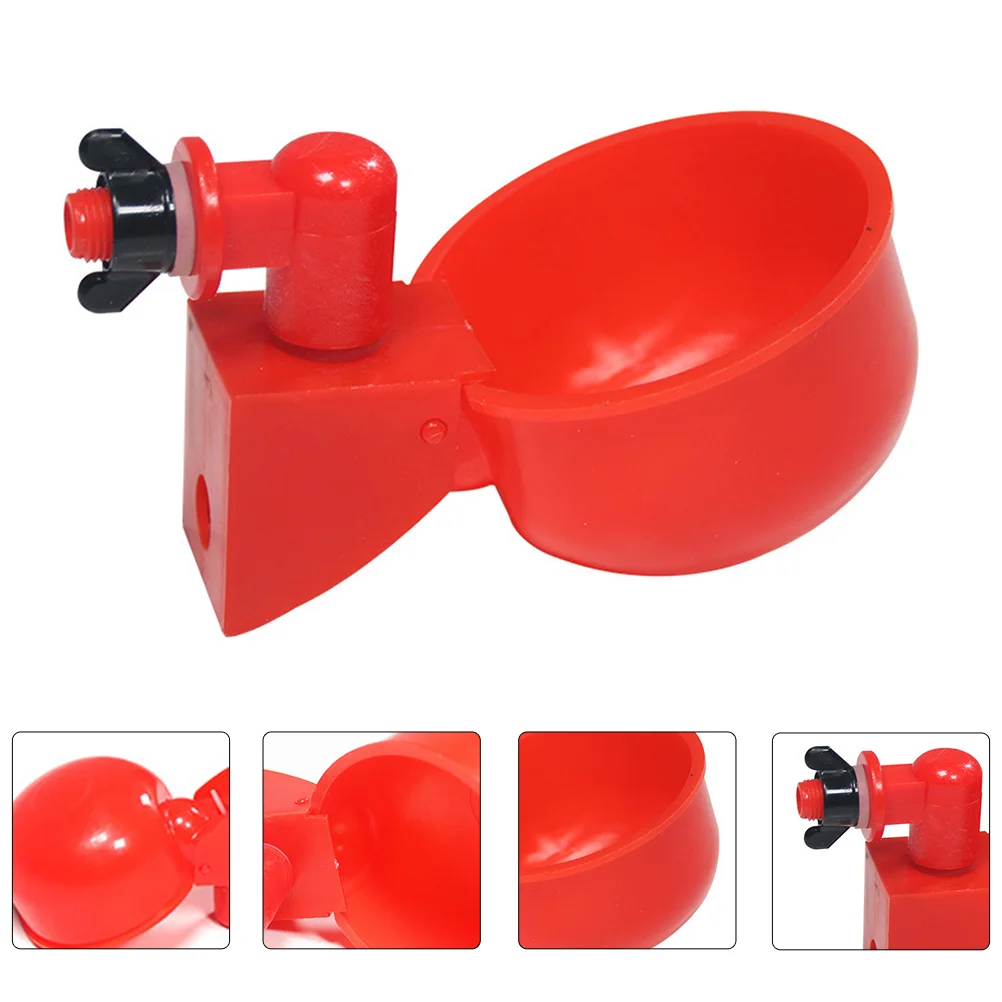2 Pcs Chicken Water Dispenser Plastic Container Automatic Drinking Bowl Compact Size Poultry Supply Tool Red
2 Pcs Chicken Water Dispenser Plastic Container Automatic Drinking Bowl Compact Size Poultry Supply Tool Red