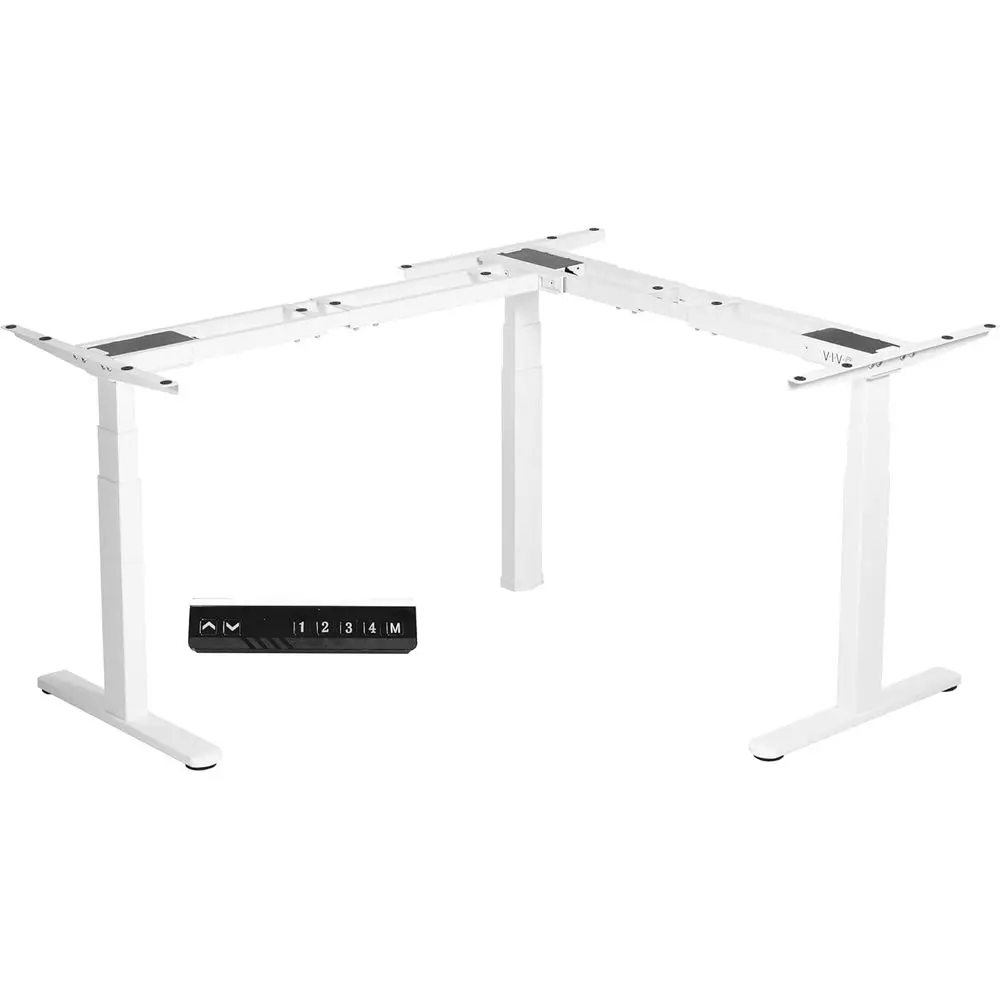 Adjustable 3-Leg L-Shaped Sit-Stand Desk, Up to 300lbs, Ergonomic, White
Adjustable 3-Leg L-Shaped Sit-Stand Desk, Up to 300lbs, Ergonomic, White