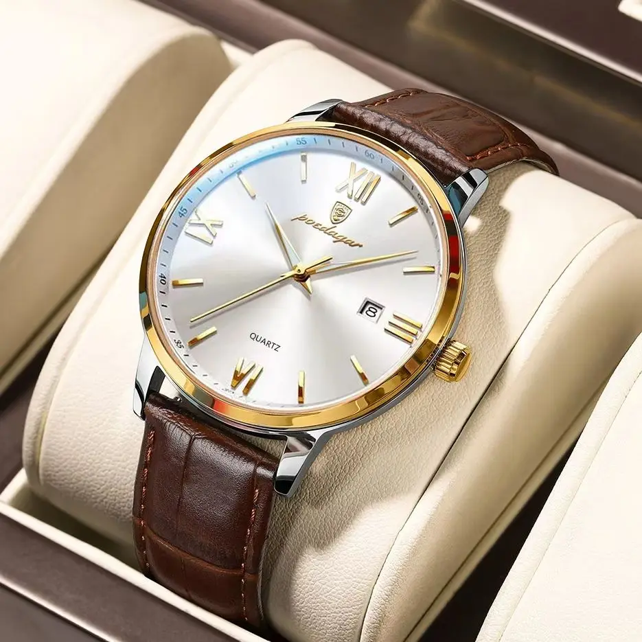 POEDAGAR Top Business Man Wristwatch Luminous Waterproof Date Leather Casual Men Watch Fashion Quartz Men's Watches Reloj Hombre
POEDAGAR Top Business Man Wristwatch Luminous Waterproof Date Leather Casual Men Watch Fashion Quartz Men's Watches Reloj Hombre