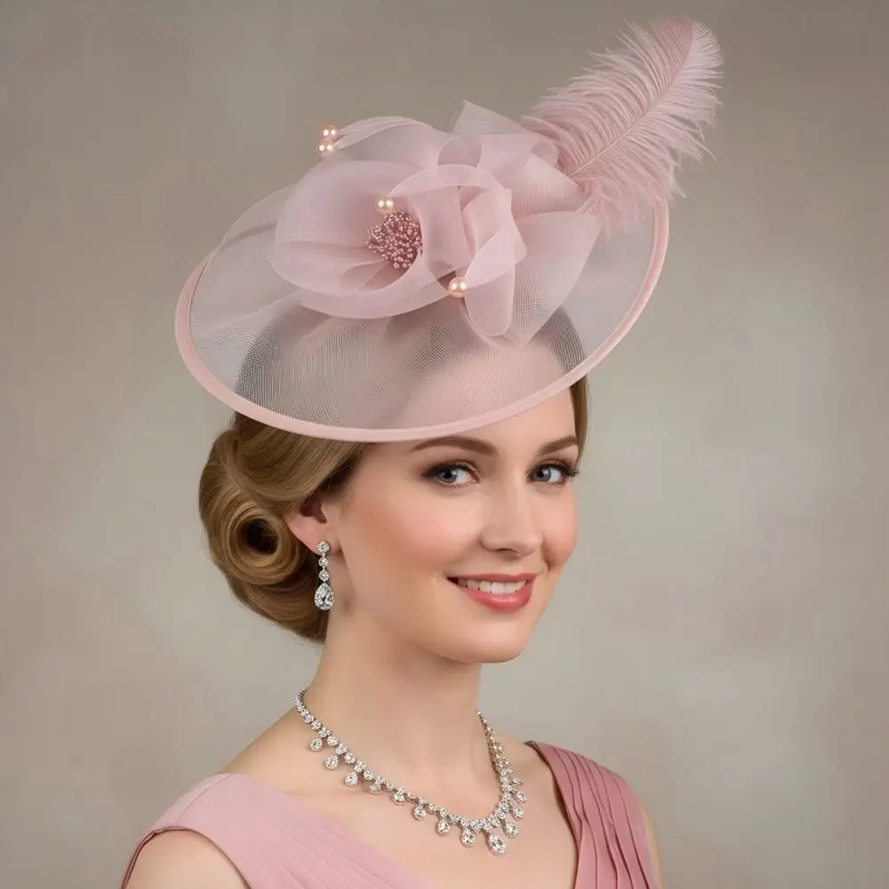 Fashion Exquisite Mesh Feather Headband Pearl Sweet Vintage Fascinator Hat Elegant Hair Hoop Bride Headdress Stage Performance
Fashion Exquisite Mesh Feather Headband Pearl Sweet Vintage Fascinator Hat Elegant Hair Hoop Bride Headdress Stage Performance