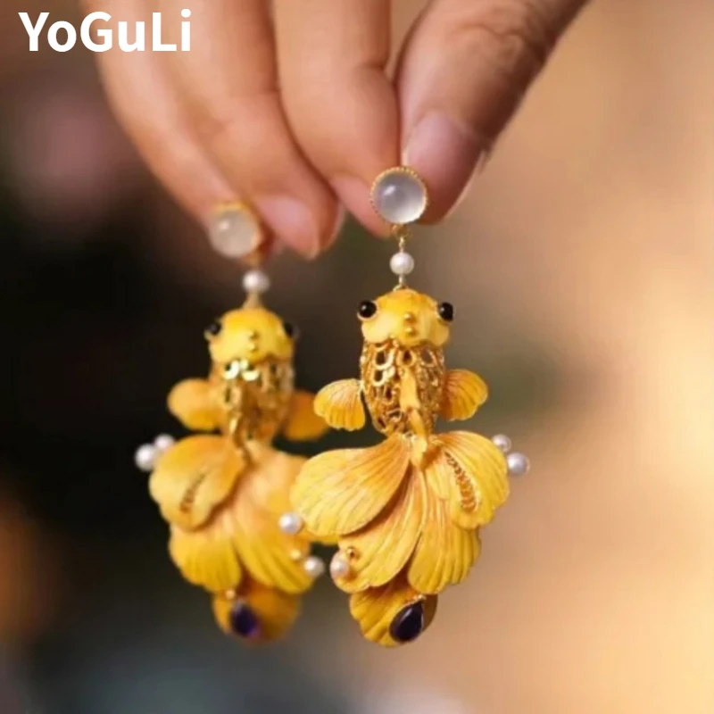 Fashion Jewelry Vintage Temperament Fish Earrings For Women Female Gifts Delicate Design Ear Accessories 2025 Trend New
Fashion Jewelry Vintage Temperament Fish Earrings For Women Female Gifts Delicate Design Ear Accessories 2025 Trend New
