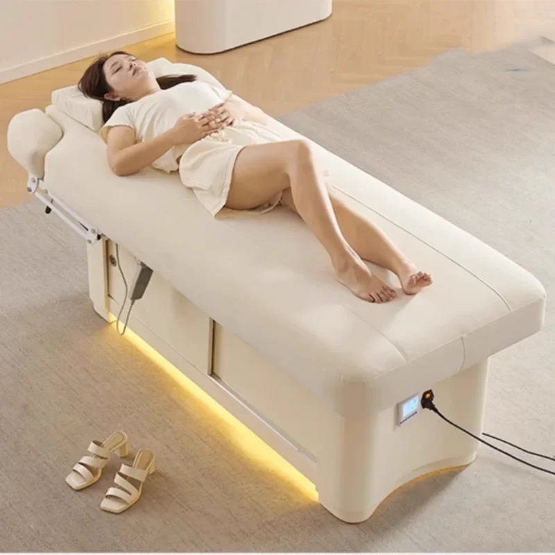 Commercial Furniture Electric Motor Control Salon Furniture With Color Light Massage Bed Beauty Bed With Power Socket
Commercial Furniture Electric Motor Control Salon Furniture With Color Light Massage Bed Beauty Bed With Power Socket