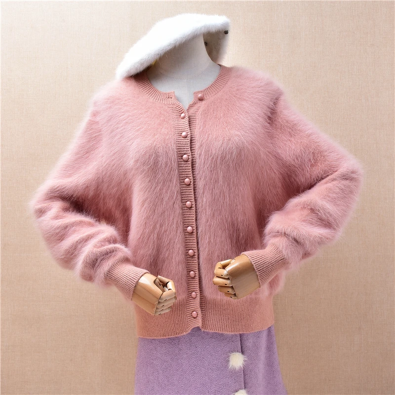 Ladies Women Spring Autumn Clothing Pink Hairy Mink Cashmere Knitted Long Sleeves Loose Cardigans Angora Sweater Jacket Coat Top
Ladies Women Spring Autumn Clothing Pink Hairy Mink Cashmere Knitted Long Sleeves Loose Cardigans Angora Sweater Jacket Coat Top