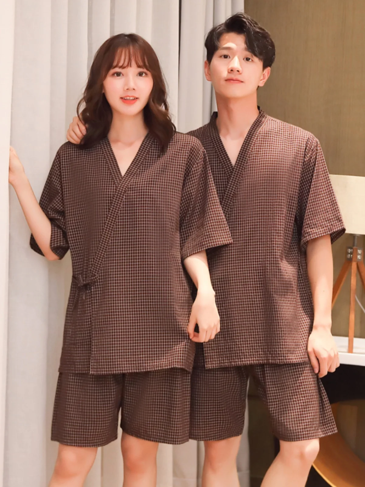 Couples Cotton Kimono Set Sauna Bathing Robe Pure Cotton Spwear Men's Sle Japanese Massage Suit St Bath Clothes
Couples Cotton Kimono Set Sauna Bathing Robe Pure Cotton Spwear Men's Sle Japanese Massage Suit St Bath Clothes