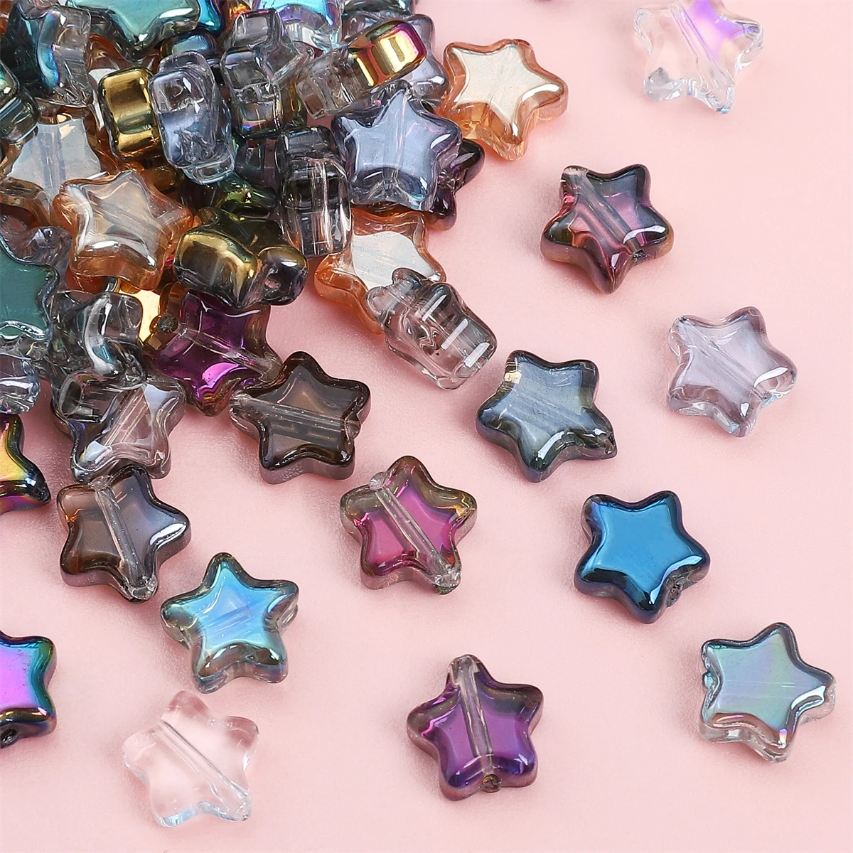 10pcs 8mm Star Glass Beads AB Plated Clear Colorful Loose Spacer Beads For DIY Bracelet Necklace Charms Jewelry Making Materials
10pcs 8mm Star Glass Beads AB Plated Clear Colorful Loose Spacer Beads For DIY Bracelet Necklace Charms Jewelry Making Materials