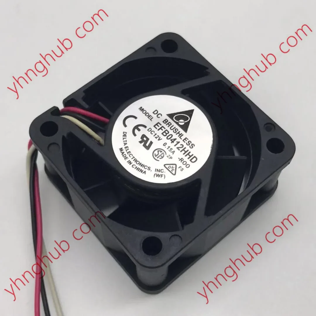 Delta Electronics EFB0412HHD R00 DC 12V 0.15A 40x40x20mm 3-Wire Server Cooling Fan
Delta Electronics EFB0412HHD R00 DC 12V 0.15A 40x40x20mm 3-Wire Server Cooling Fan