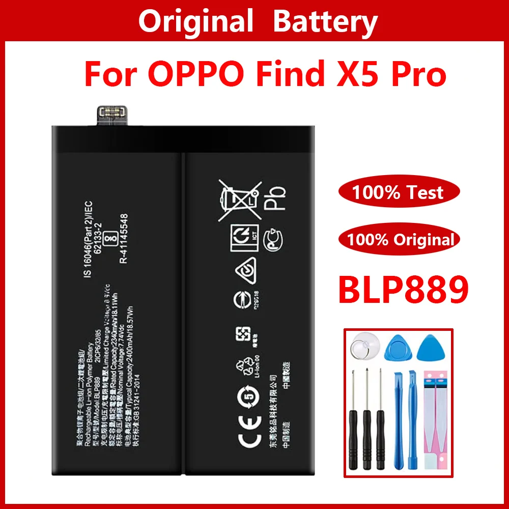 100% Genuine Original BLP889 Battery For OPPO Find X5 Pro X5Pro Replacement Batteries Batteria + Free Tools
100% Genuine Original BLP889 Battery For OPPO Find X5 Pro X5Pro Replacement Batteries Batteria + Free Tools