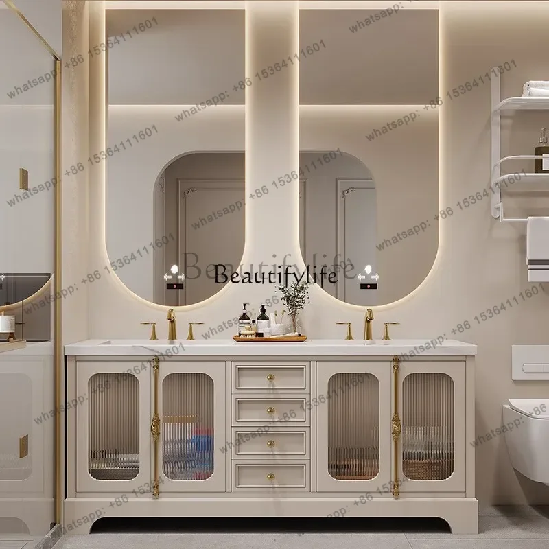 pg55American cream wind rock slab bathroom cabinet combination oak toilet washstand
pg55American cream wind rock slab bathroom cabinet combination oak toilet washstand