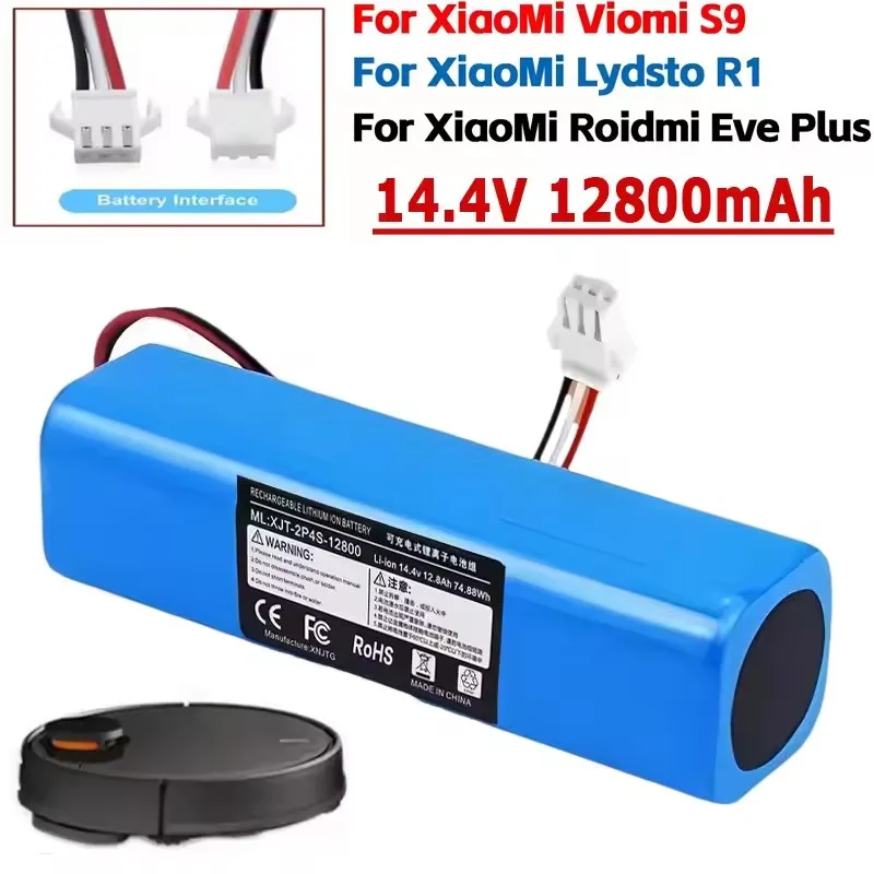 Original 12800mAh Li-ion Battery For Lydsto R1,Roidmi Eve Plus ,Proscenic M7 MAX, M7 Pro,M8 Pro,U6, Lenovo LR1 Vacuum Cleaner
Original 12800mAh Li-ion Battery For Lydsto R1,Roidmi Eve Plus ,Proscenic M7 MAX, M7 Pro,M8 Pro,U6, Lenovo LR1 Vacuum Cleaner