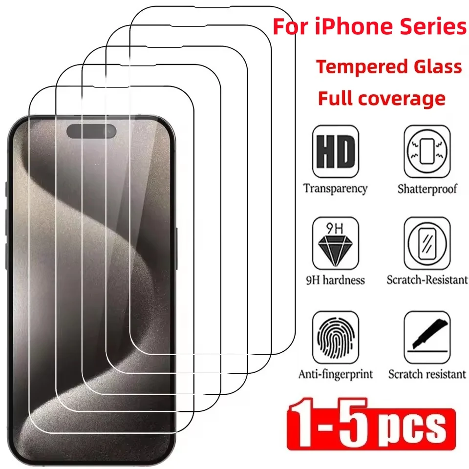 1-5Pcs Tempered Glass For iPhone 17 16 13 12 11 14 15 Pro Max Screen Protector For IPhone17Pro XR X XS 8 Plus Protective Glass
1-5Pcs Tempered Glass For iPhone 17 16 13 12 11 14 15 Pro Max Screen Protector For IPhone17Pro XR X XS 8 Plus Protective Glass