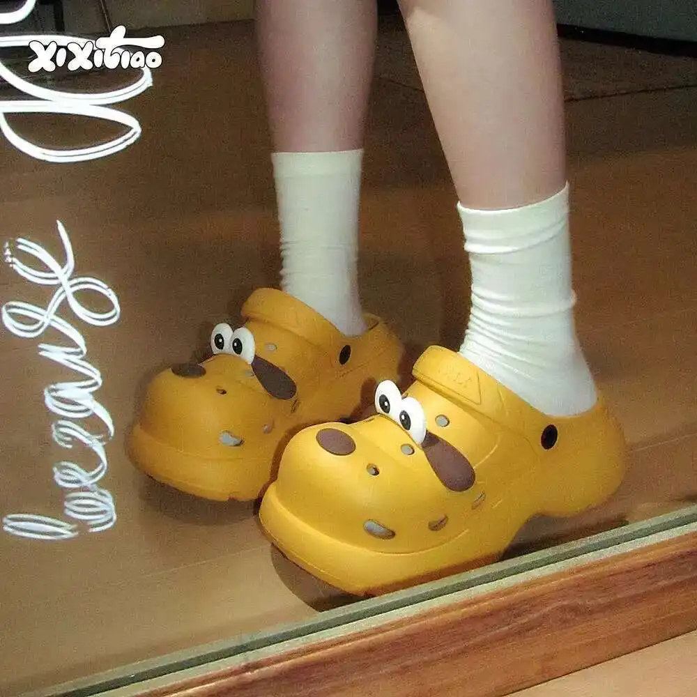 Women Garden Shoes Cute Big Eyes, Dog's Slippers Anti Slip Sandals Summer Outdoor Wear Casual Beach Sandals
Women Garden Shoes Cute Big Eyes, Dog's Slippers Anti Slip Sandals Summer Outdoor Wear Casual Beach Sandals