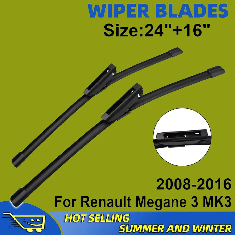 2PCS Wiper Blades Set Kit For Renault Megane 3 MK3 2008-2016 Front Windshield Brushes Windscreen Window Accessories
2PCS Wiper Blades Set Kit For Renault Megane 3 MK3 2008-2016 Front Windshield Brushes Windscreen Window Accessories