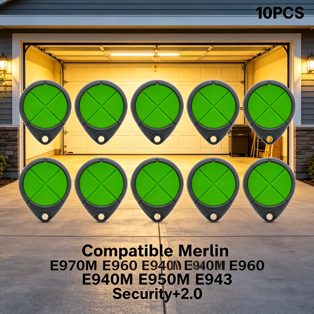 10-1 шт. пульт дистанционного управления для гаражных ворот Merlin E970M E960 E940M E950M E943 Security+2.0 с плавающим кодом, замена E945M C945 для открывателей ворот
10-1 шт. пульт дистанционного управления для гаражных ворот Merlin E970M E960 E940M E950M E943 Security+2.0 с плавающим кодом, замена E945M C945 для открывателей ворот