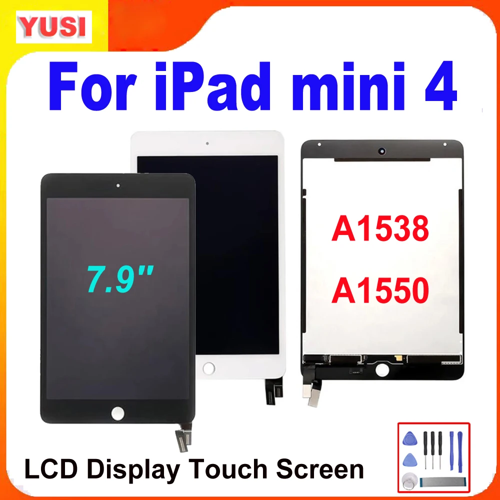7.9 inch LCD For iPad mini 4 Mini4 A1538 A1550 LCD Display Touch Screen Digitizer Assembly Sensor Panel Replacement Free Tools
7.9 inch LCD For iPad mini 4 Mini4 A1538 A1550 LCD Display Touch Screen Digitizer Assembly Sensor Panel Replacement Free Tools