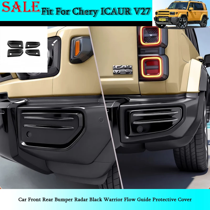 Fit for Chery ICAR V27 2026 Car Front Rear Bumper Radar Black Warrior Flow Guide Protective Cover Auto Exterior Decorative Parts
Fit for Chery ICAR V27 2026 Car Front Rear Bumper Radar Black Warrior Flow Guide Protective Cover Auto Exterior Decorative Parts
