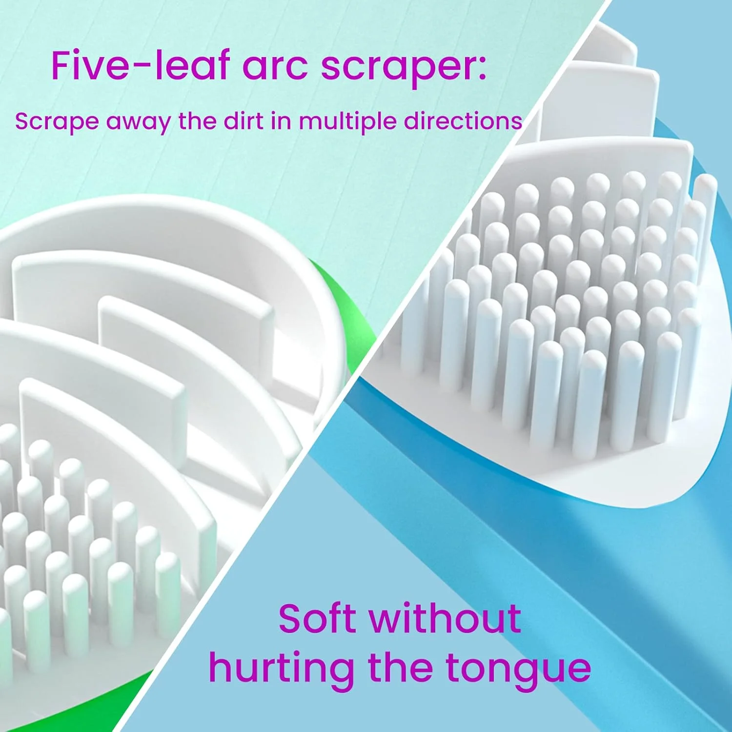 Y-Kelin Double-Side Desiged Tongue Scraper, Ultra-soft Tongue Brush Tongue Cleaner (3 PACK)
Y-Kelin Double-Side Desiged Tongue Scraper, Ultra-soft Tongue Brush Tongue Cleaner (3 PACK)