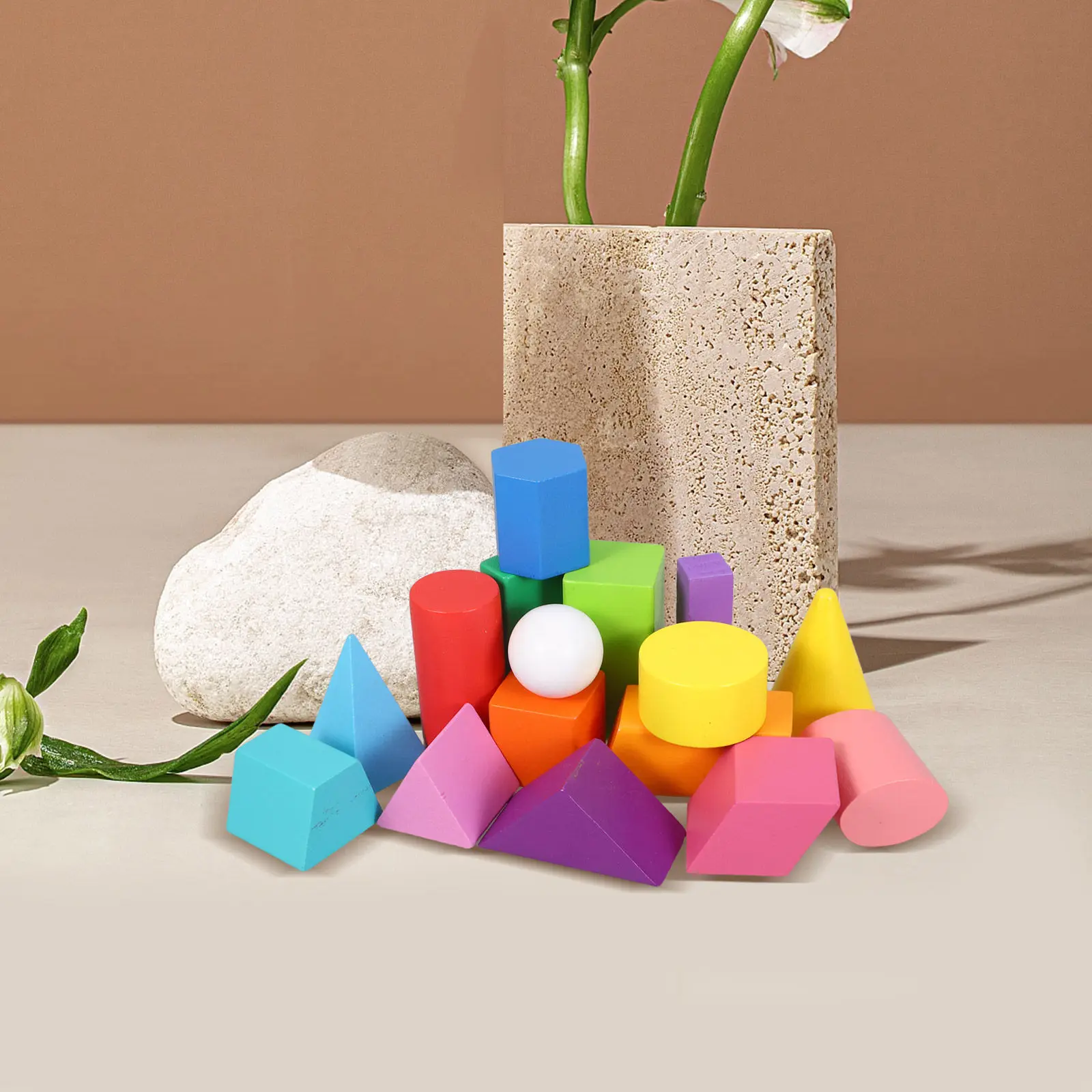 45Pcs Wooden Geometric Shapes Blocks Set for Kids Toddlers Kindergarten Home School Learning Spatial Reasoning Color Recognition
45Pcs Wooden Geometric Shapes Blocks Set for Kids Toddlers Kindergarten Home School Learning Spatial Reasoning Color Recognition
