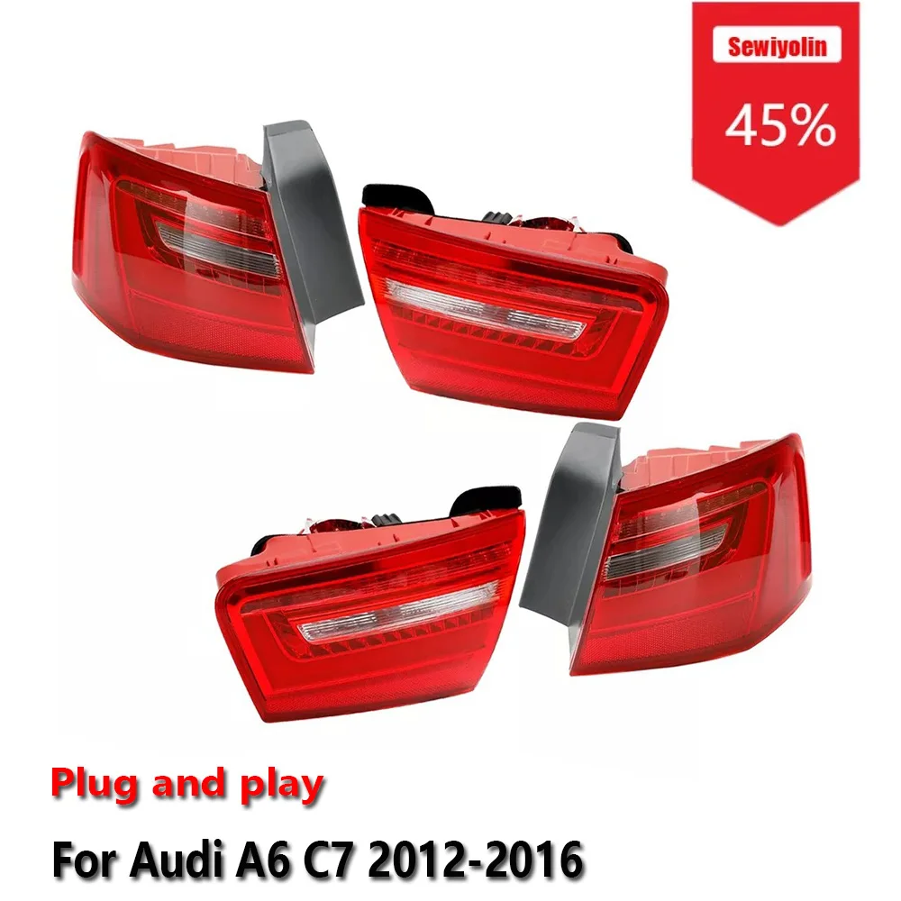 Sewiyolin Car LED Tail Light Accessories For Audi A6 C7 2012-2016 DRL Brake Turn Signal Lamp Plug and Play
Sewiyolin Car LED Tail Light Accessories For Audi A6 C7 2012-2016 DRL Brake Turn Signal Lamp Plug and Play