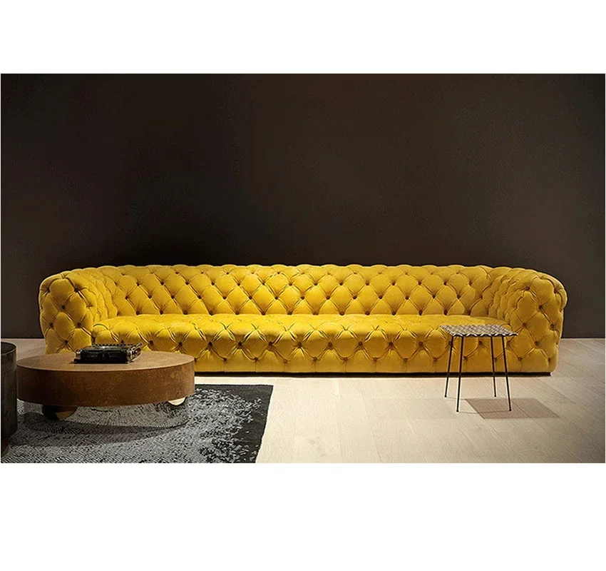 Luxury Sofa Furniture Living Room Home 4 Seats Custom Color Villa Large Living Room Pull Button Frosted Fabric Sofa
Luxury Sofa Furniture Living Room Home 4 Seats Custom Color Villa Large Living Room Pull Button Frosted Fabric Sofa