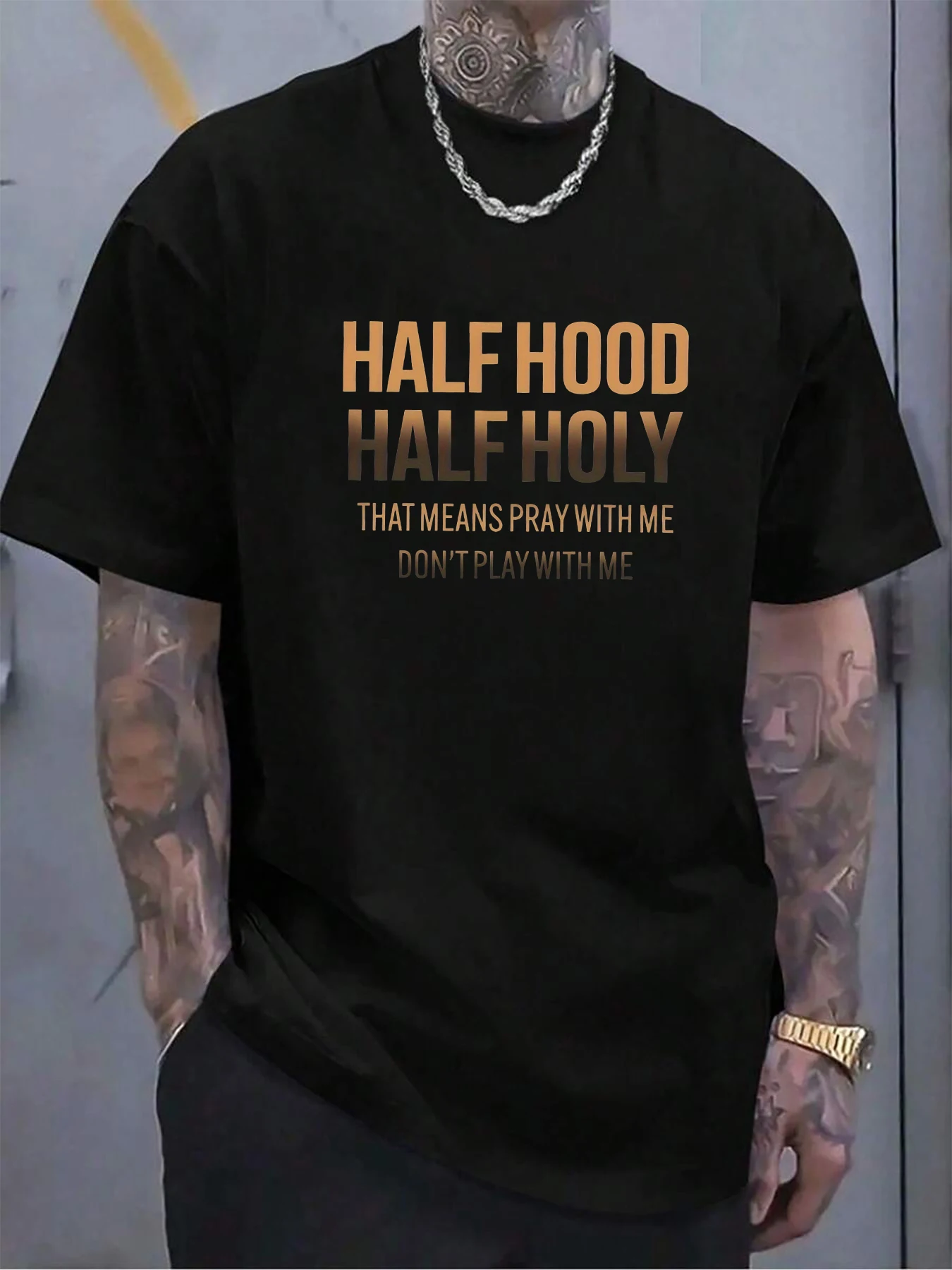 Men's casual Cotton T-shirt pure cotton with retro street print casual loose fit T-shirt retro loose short sleeved T-shirt
Men's casual Cotton T-shirt pure cotton with retro street print casual loose fit T-shirt retro loose short sleeved T-shirt