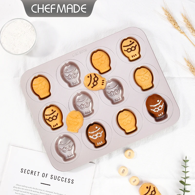 12 Grid Cartoon Fish Madeleine Baking Tray CHEFMADE Non-stick Cake Mould for Muffin Cookie Home Oven Use
12 Grid Cartoon Fish Madeleine Baking Tray CHEFMADE Non-stick Cake Mould for Muffin Cookie Home Oven Use