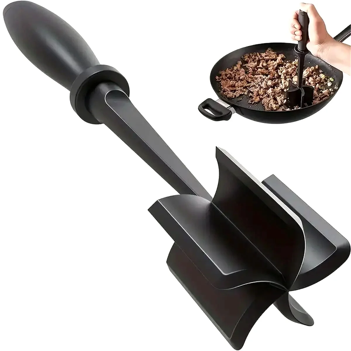 1pc Meat Chopper, Meat Shredder, Heat Resistant Suitable For Hamburger Meat Ground Beef Smasher
1pc Meat Chopper, Meat Shredder, Heat Resistant Suitable For Hamburger Meat Ground Beef Smasher