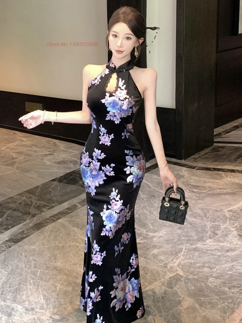2025 chinese sexy cheongsam velvet qipao dress vintage flower print evening dress traditional banquet nightclub dress qipao
2025 chinese sexy cheongsam velvet qipao dress vintage flower print evening dress traditional banquet nightclub dress qipao
