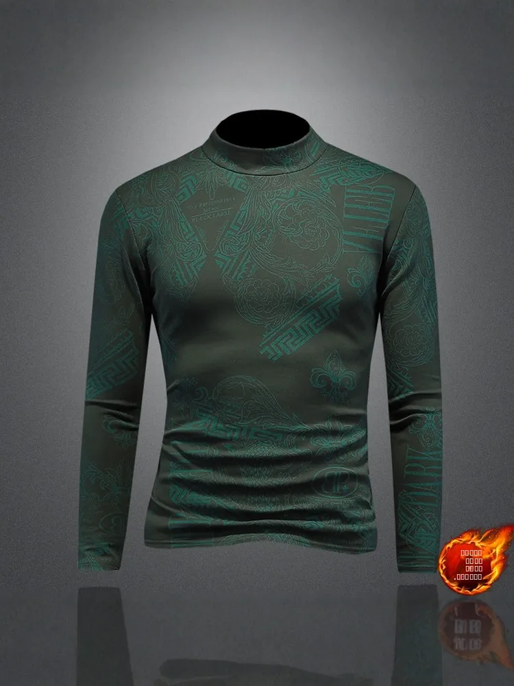 Мужская утепленная футболка с длинным рукавом и высоким воротником, модная зимняя базовая модель, облегающий крой, геометрический узор
Мужская утепленная футболка с длинным рукавом и высоким воротником, модная зимняя базовая модель, облегающий крой, геометрический узор