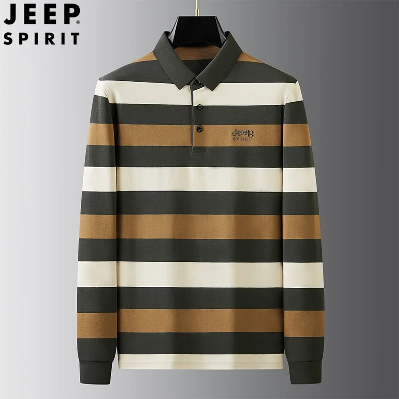 Jeep Spirit Men's T-shirt Autumn and Winter Long Sleeve Polo Comfortable Skin-friendly Soft Lapel Fashion Trend High Quality
Jeep Spirit Men's T-shirt Autumn and Winter Long Sleeve Polo Comfortable Skin-friendly Soft Lapel Fashion Trend High Quality