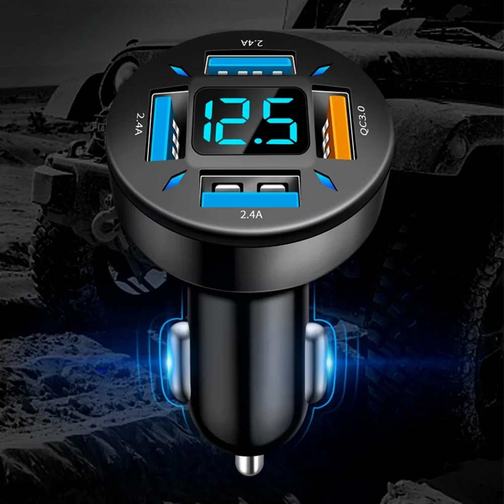 Car Tire Pressure Detector PC Voltage Monitoring 4 USB Port Black Car Charger Intelligent Shunt Voltage Detection
Car Tire Pressure Detector PC Voltage Monitoring 4 USB Port Black Car Charger Intelligent Shunt Voltage Detection