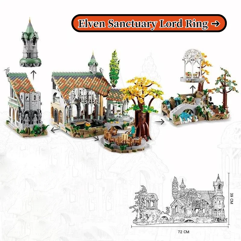 2025 In Stock 6167pcs Elven Building Blocks Mystical Valley Imladris Middle Earth Castle Set Manor Model For Lotr Brick Gift
2025 In Stock 6167pcs Elven Building Blocks Mystical Valley Imladris Middle Earth Castle Set Manor Model For Lotr Brick Gift