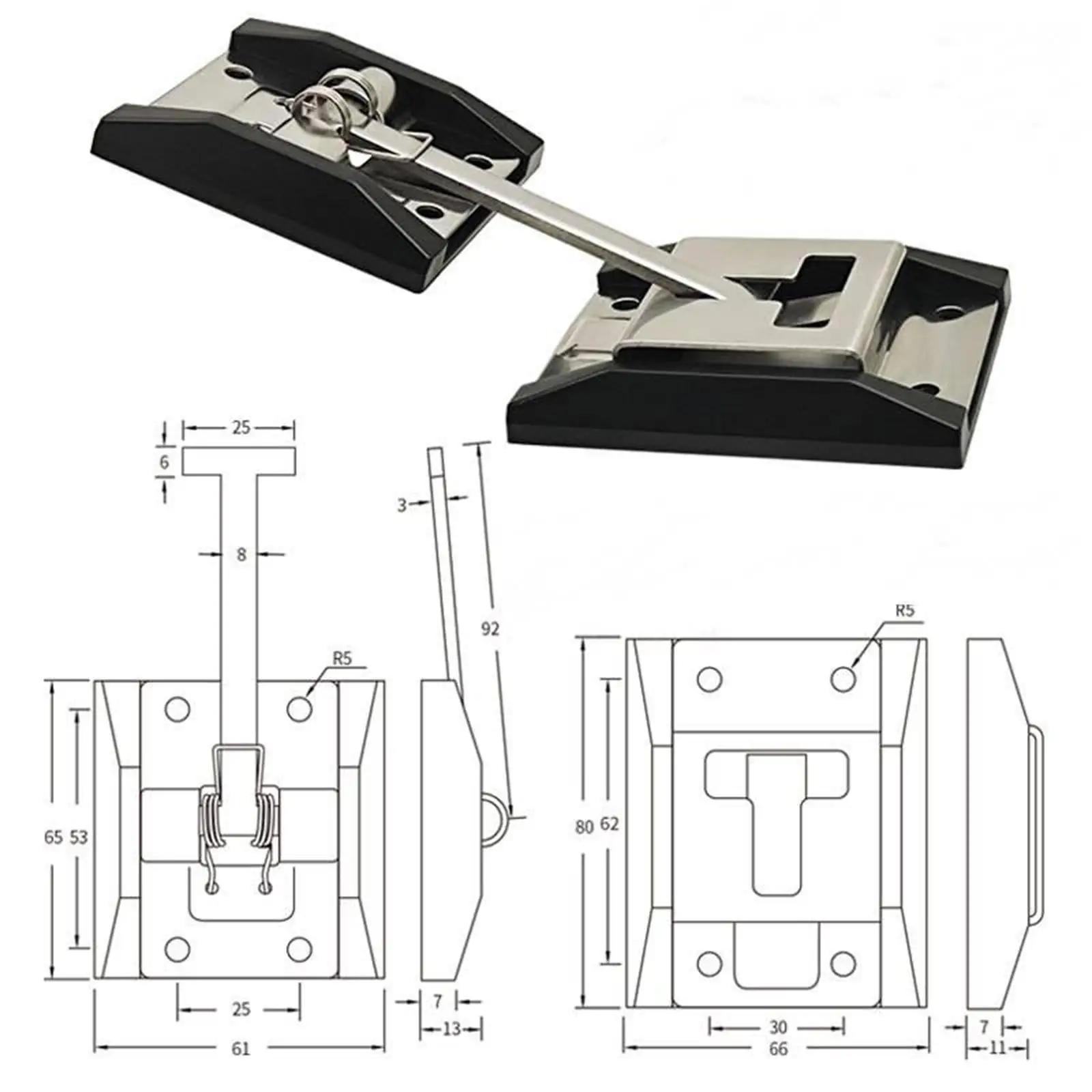 Durable Stainless Steel Door Lock T Latch Replacement Hook Bracket for Trailer Motorhome Cargo Hauler
Durable Stainless Steel Door Lock T Latch Replacement Hook Bracket for Trailer Motorhome Cargo Hauler