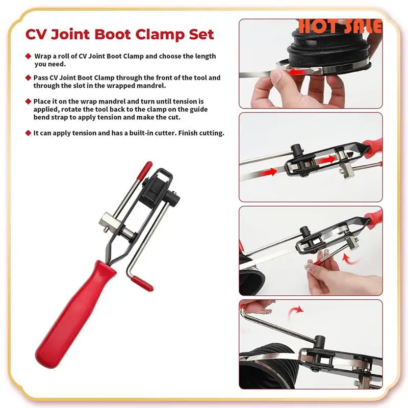 ABFA CV Joint Crimp Clamp Plier CV Boot Clamps Car Joint Binding Trunk Axle Clamp Tool Repair Tool With 200 Boot Band Clamps
ABFA CV Joint Crimp Clamp Plier CV Boot Clamps Car Joint Binding Trunk Axle Clamp Tool Repair Tool With 200 Boot Band Clamps