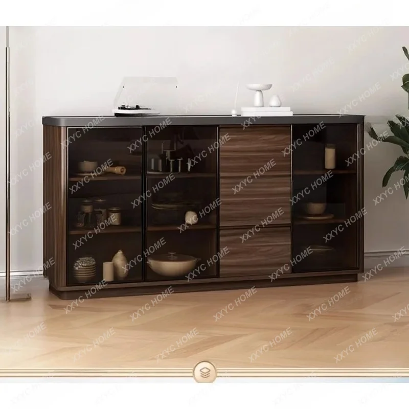 K153 All solid wood dining side against the wall integrated storage retro living room tea cabinet display
K153 All solid wood dining side against the wall integrated storage retro living room tea cabinet display
