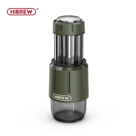 HiBREW 2 in 1 Portable Coffee Machine Hot/Cold Water Manual Espresso Maker For Capsule & Ground Hand Press Brewer H4D