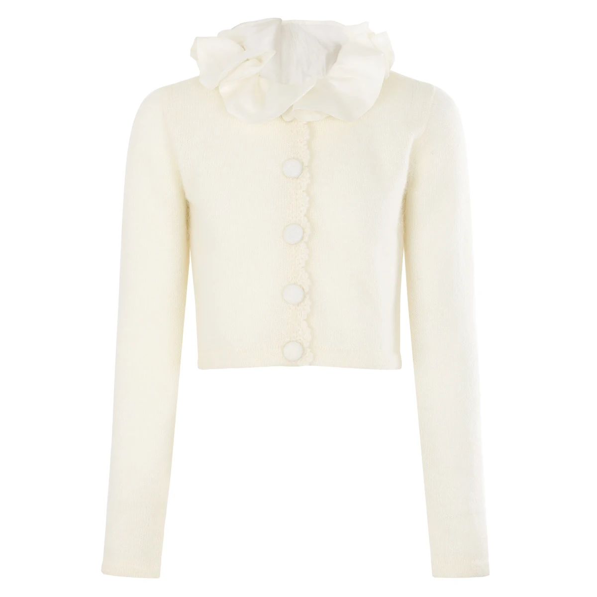 Spring And Autumn New High Quality Fashion Temperament Commuter Women's Long Sleeve Short Flower Round Neck Knitted Cardigan Top
Spring And Autumn New High Quality Fashion Temperament Commuter Women's Long Sleeve Short Flower Round Neck Knitted Cardigan Top