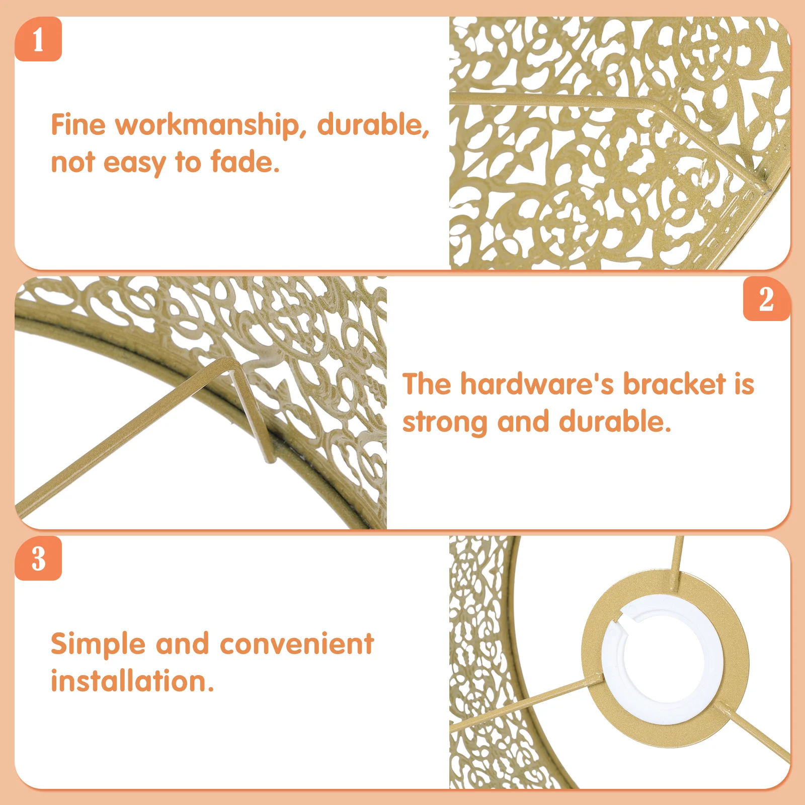 Iron Lampshade Durable Hollow Vintage Metal Light Shade Home Lighting Cover Table Wall Ceiling Lights Accessories Stylish Decor
Iron Lampshade Durable Hollow Vintage Metal Light Shade Home Lighting Cover Table Wall Ceiling Lights Accessories Stylish Decor