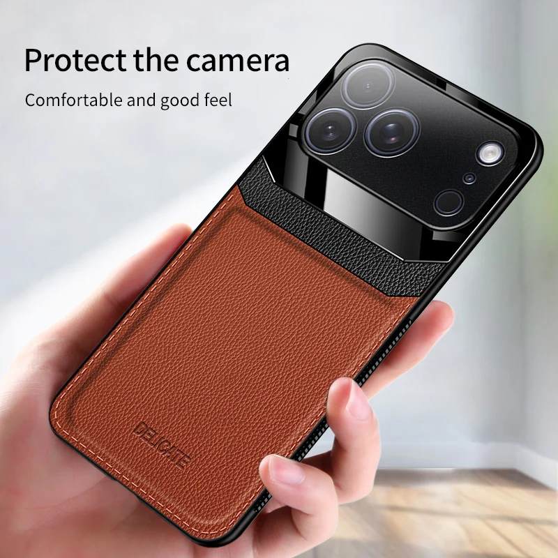 PU Leather Phone Case For IPhone 17 Pro Max Camera Full Lens Protection For IPhone Air Silicone Soft Back Cover Phone Cases
PU Leather Phone Case For IPhone 17 Pro Max Camera Full Lens Protection For IPhone Air Silicone Soft Back Cover Phone Cases