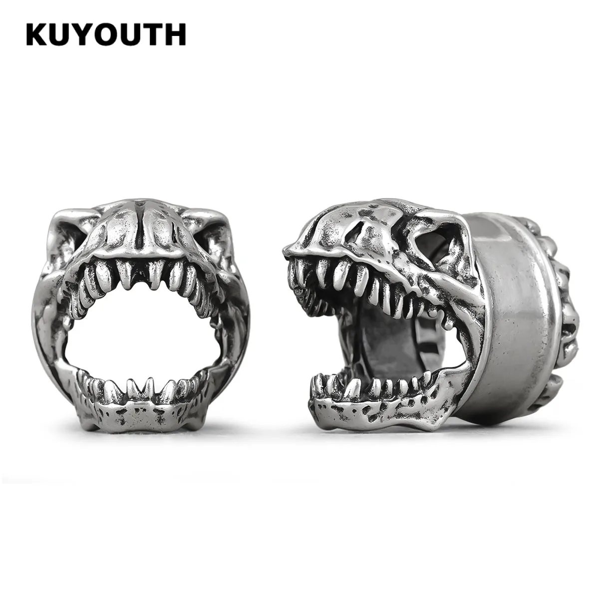 KUYOUTH Unisex Exaggerated Dinosaur Ear Tunnels Copper Plugs Expanders Gauges Stretchers 1Pair Ear Piercing Jewelry
KUYOUTH Unisex Exaggerated Dinosaur Ear Tunnels Copper Plugs Expanders Gauges Stretchers 1Pair Ear Piercing Jewelry