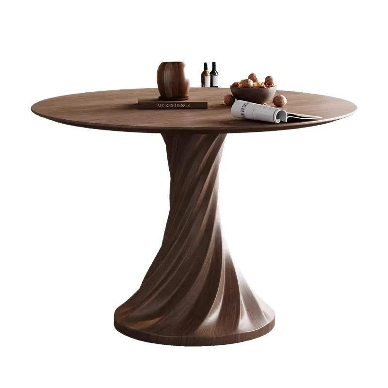 Solid wood dining table and chair combination round table household small apartment new retro living room dining table
Solid wood dining table and chair combination round table household small apartment new retro living room dining table