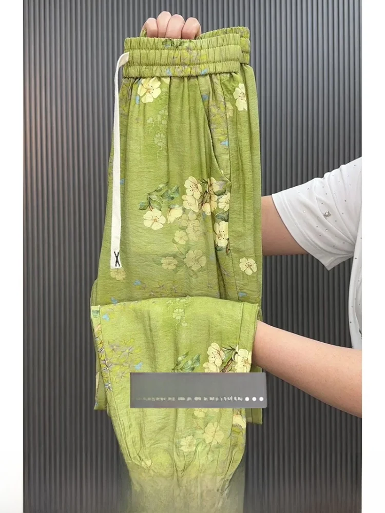Women's Summer Thin Floral Pants Slimming Breathable Harem Pants High Waist Nine-Piece Cuffed Trendy Casual Trousers
Women's Summer Thin Floral Pants Slimming Breathable Harem Pants High Waist Nine-Piece Cuffed Trendy Casual Trousers
