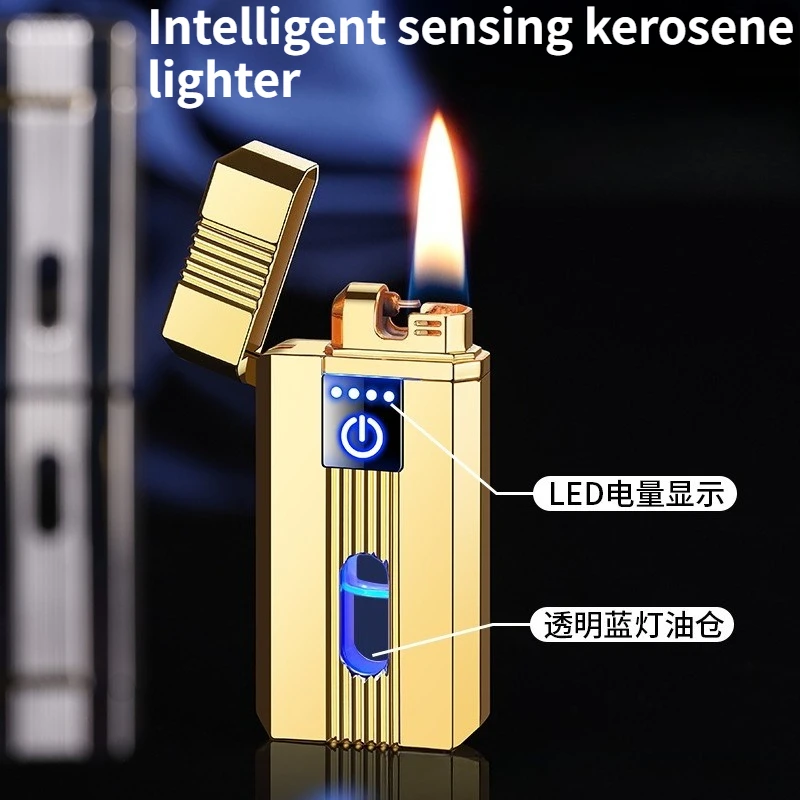 Integrated Oil and Electricity Charging Touch Sensing Intelligent Voice Controlled Lighter Power Display High-end Lighter
Integrated Oil and Electricity Charging Touch Sensing Intelligent Voice Controlled Lighter Power Display High-end Lighter