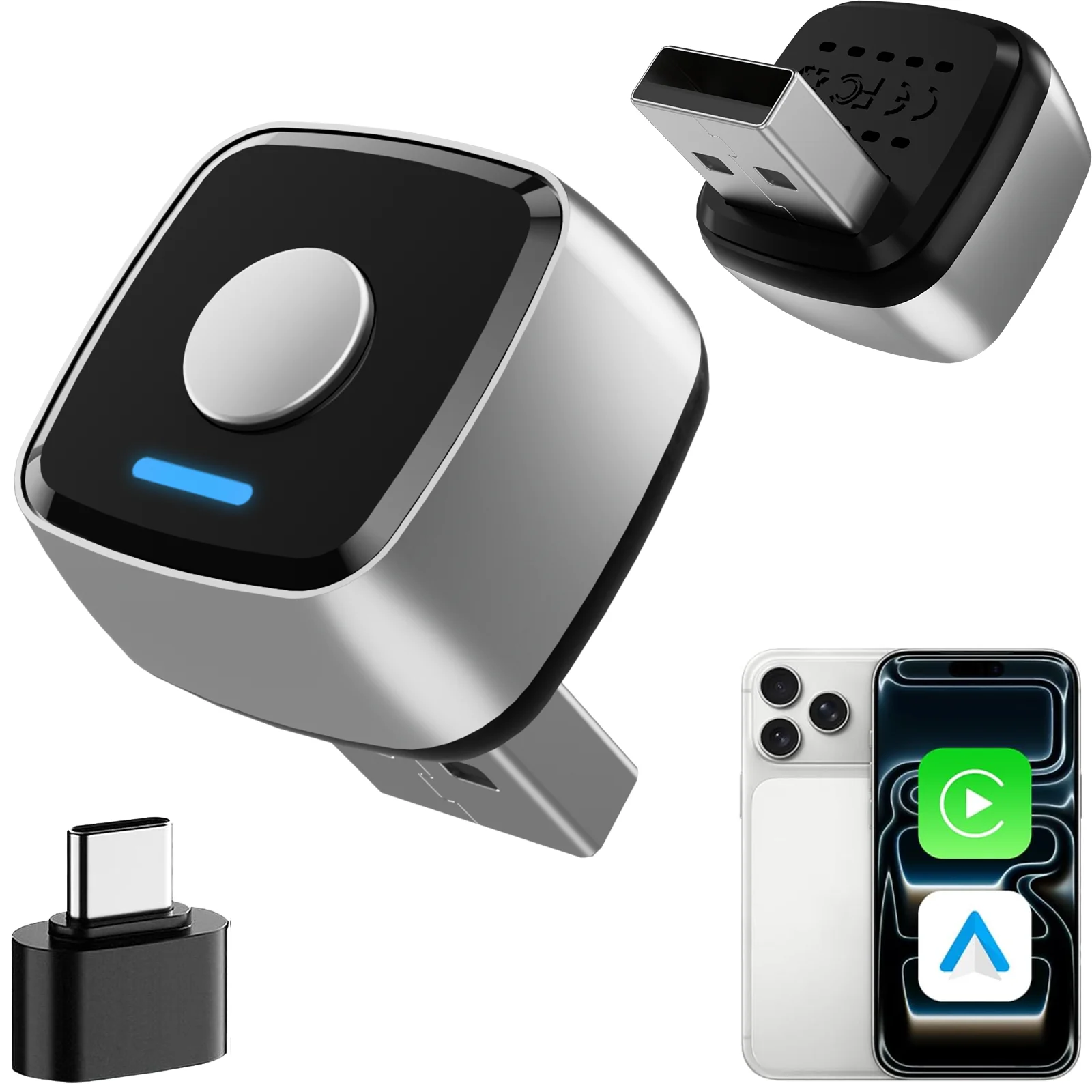 2026 Wireless CarPlay Adapter, Upgraded Plating Car Play Mini Adapter Converts Wired to Wireless CarPlay for iPhone
2026 Wireless CarPlay Adapter, Upgraded Plating Car Play Mini Adapter Converts Wired to Wireless CarPlay for iPhone
