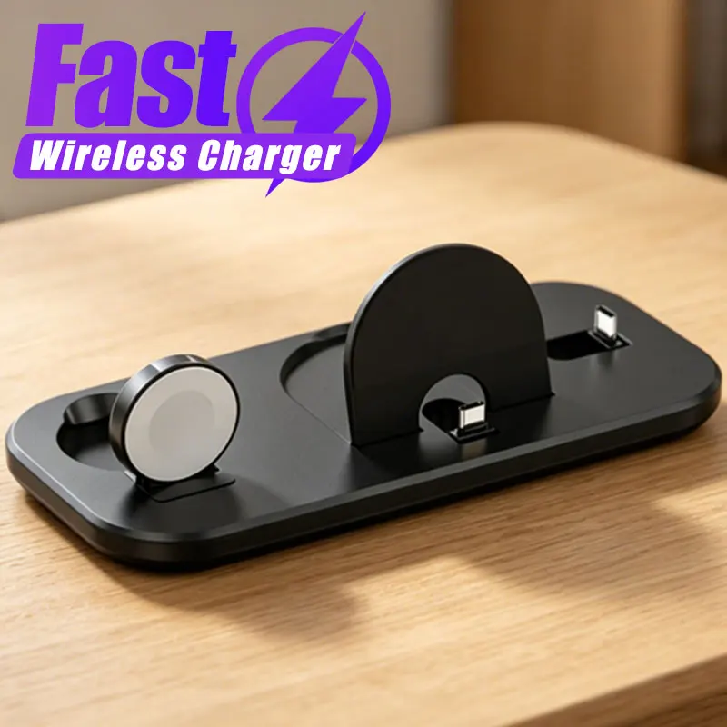 Desktop 3 in 1 Wireless Charger For iPhone 17 16 15 14 13 12 Pro Max Apple Watch 11-2 Airpods Pro 4/3/2 Fast Charging Station
Desktop 3 in 1 Wireless Charger For iPhone 17 16 15 14 13 12 Pro Max Apple Watch 11-2 Airpods Pro 4/3/2 Fast Charging Station