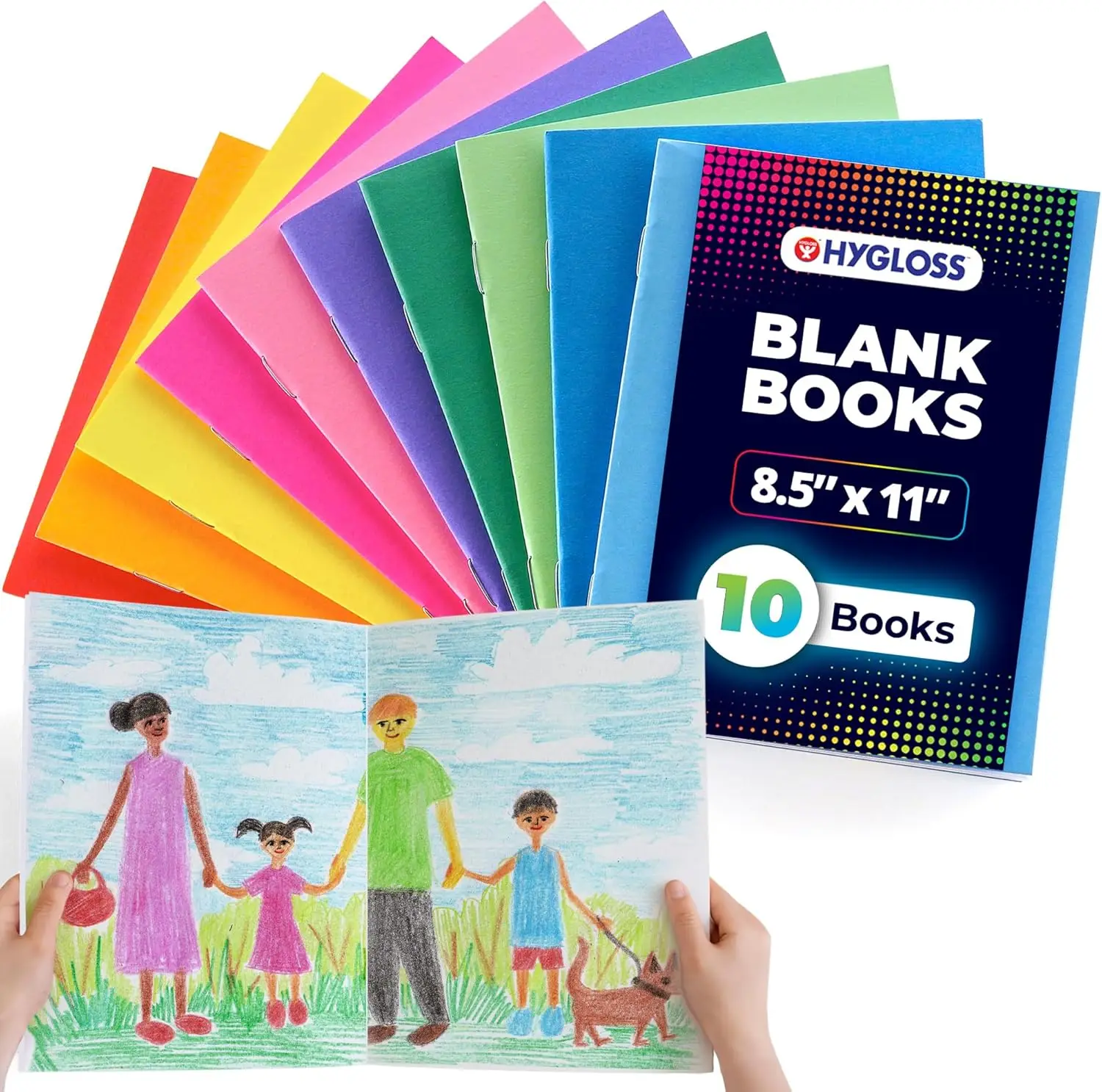 Blank Books for Kids 10 Pack 8.5x11 A4 Assorted Colors Unlined Journal for Writing Doodling and Sketching
Blank Books for Kids 10 Pack 8.5x11 A4 Assorted Colors Unlined Journal for Writing Doodling and Sketching