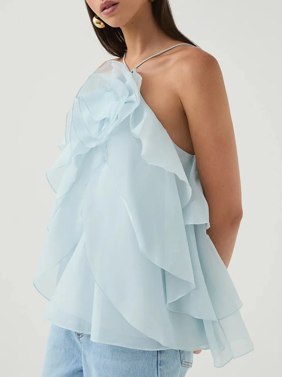 Ruffle Edge Halter Shirts Top Sexy Sleeveless Backless Vest 2025 Summer Casual Holiday Tank Tops 2000s Clothes Y2k Street Wear
Ruffle Edge Halter Shirts Top Sexy Sleeveless Backless Vest 2025 Summer Casual Holiday Tank Tops 2000s Clothes Y2k Street Wear