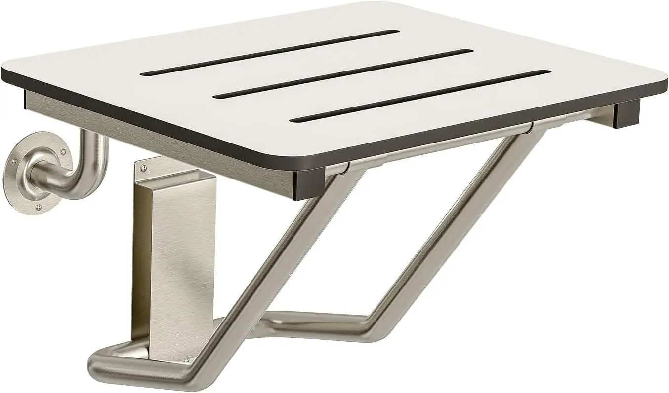 18x16 ADA Compliant Folding Shower Seat Bench, Wall Mount Bathroom Chair with Stainless Steel Support, 400 lbs Capacity
18x16 ADA Compliant Folding Shower Seat Bench, Wall Mount Bathroom Chair with Stainless Steel Support, 400 lbs Capacity